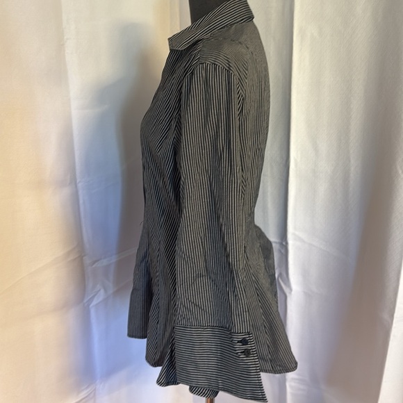 Grand & Greene Black and White Fitted Long Sleeve Shirt - Picture 5 of 10